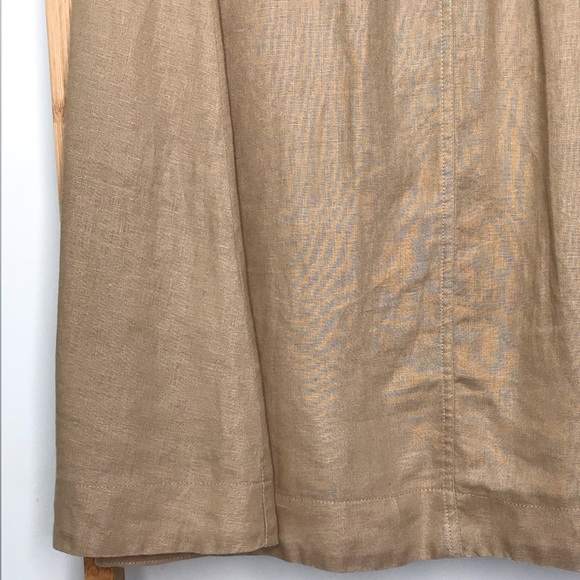 SOLD Seed Heritage Beige French Linen Flowing Skirt 6 - Picture 10 of 13